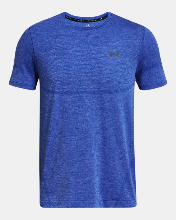 Tee-shirt à manches courtes UA RUSH™ Seamless Legacy pour homme, Blue, pdpMainDesktop image number 4